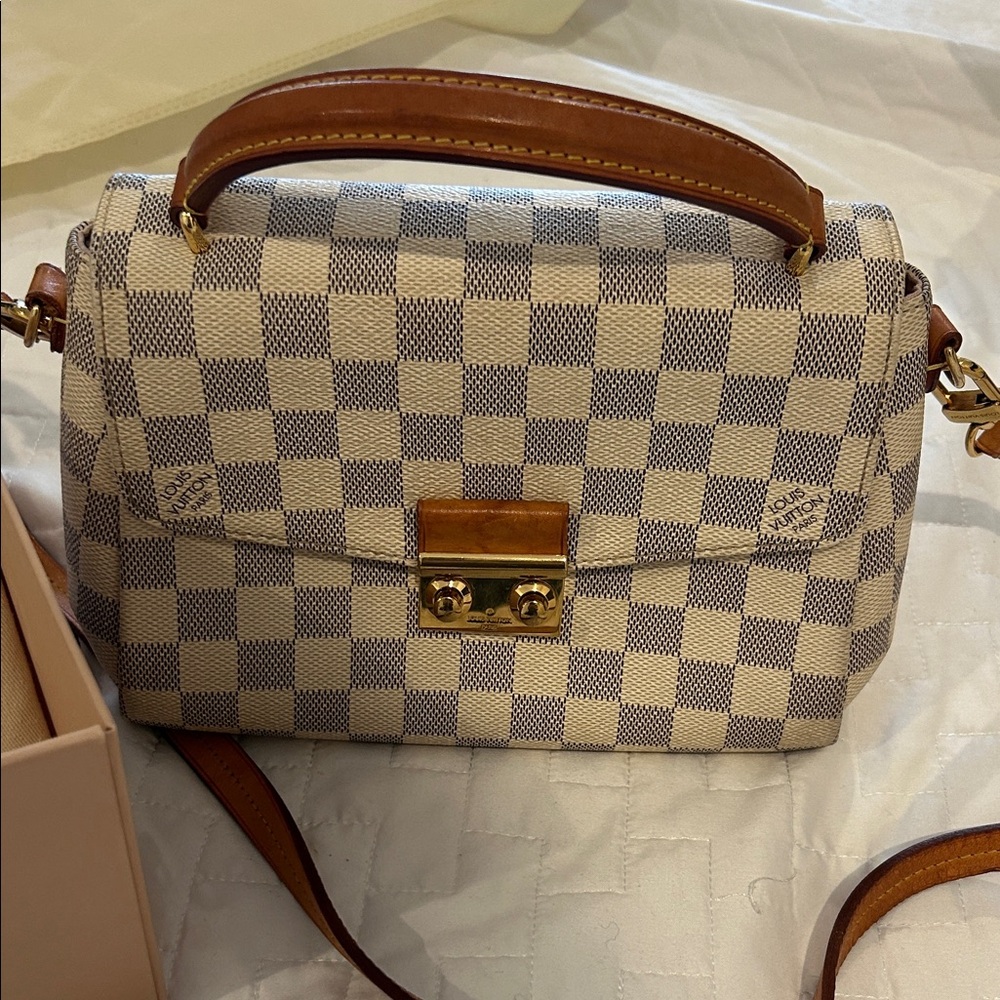 Authentic loved vintage Louis Vuitton Crossbody tote bag. Includes duster & box
